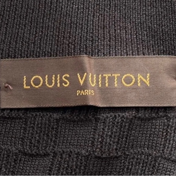 Louis Vuitton Men's Zipped Cardigan Damier Wool and Cotton Black - Picture 3 of 5
